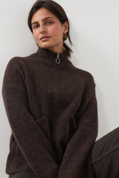 Sia Ras Ls Knit Zipper Cardigan Noos - Delicioso