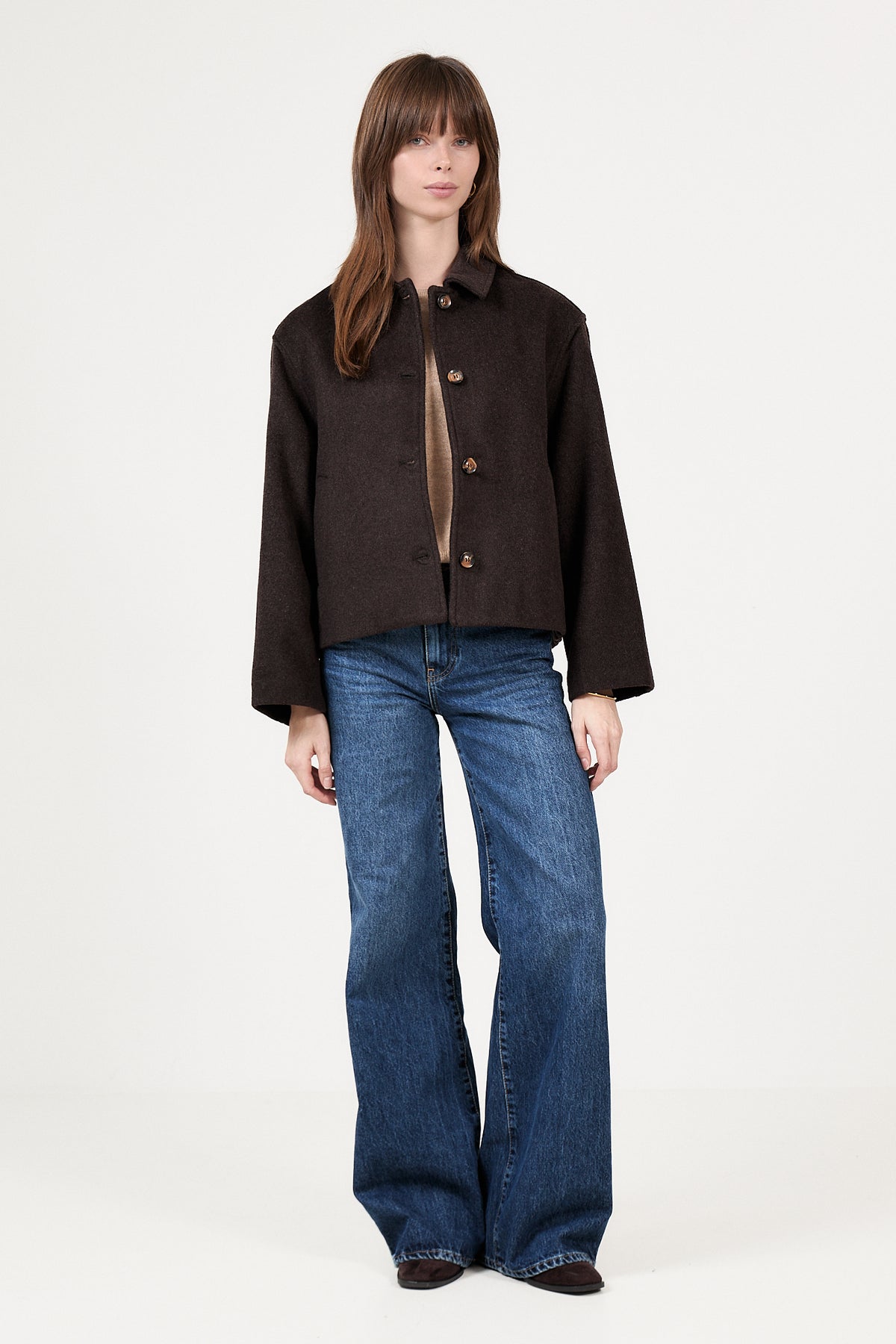 Hamra Wool Jacket - Chocolate Brown