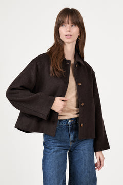 Hamra Wool Jacket - Chocolate Brown