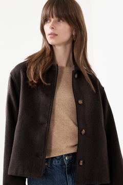 Hamra Wool Jacket - Chocolate Brown