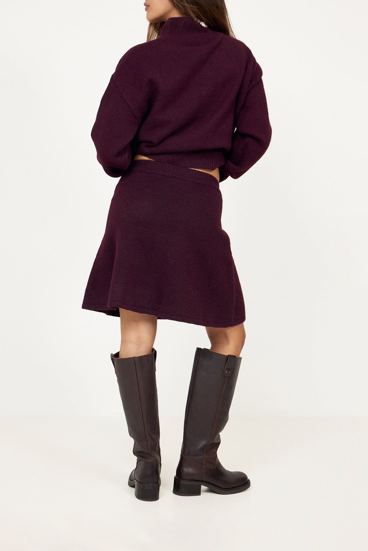 Gisa Knit Skirt - Wine