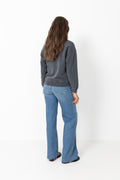 Spencer Sweatshirt Leopard - Washed Black