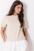 Essential Ss Boxy Tee - Oatmeal