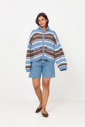 Tine Stripe Cardigan - Blue Stripe