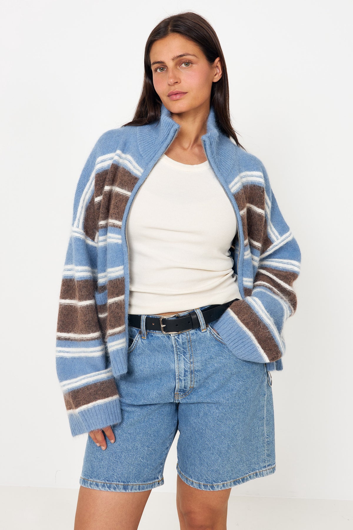 Tine Stripe Cardigan - Blue Stripe