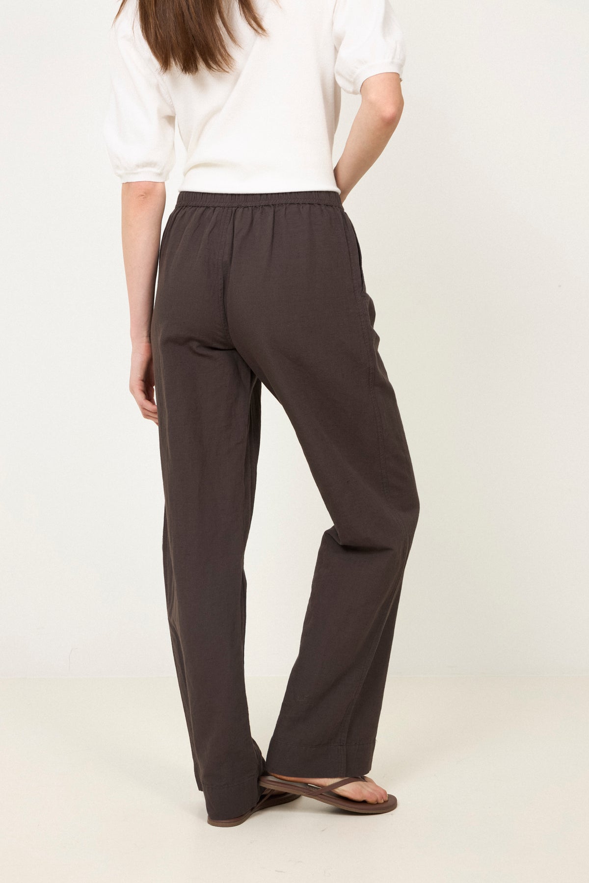 Sonar Linen Pants - Dark Brown