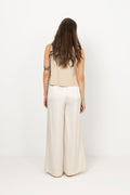 Svetlana Linen Top - Sand