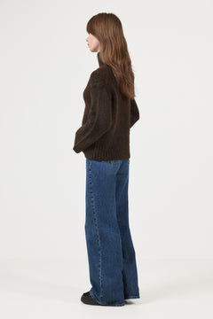 Gabriella Ls Knit High Neck - Delicioso Melange