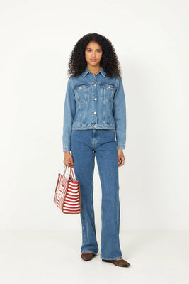 Wide Bea-Kori Hw Jeans - Medium Blue Denim