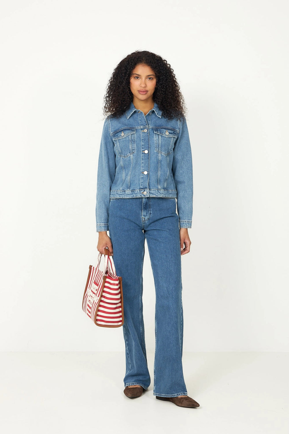 Wide Bea-Kori Hw Jeans - Medium Blue Denim