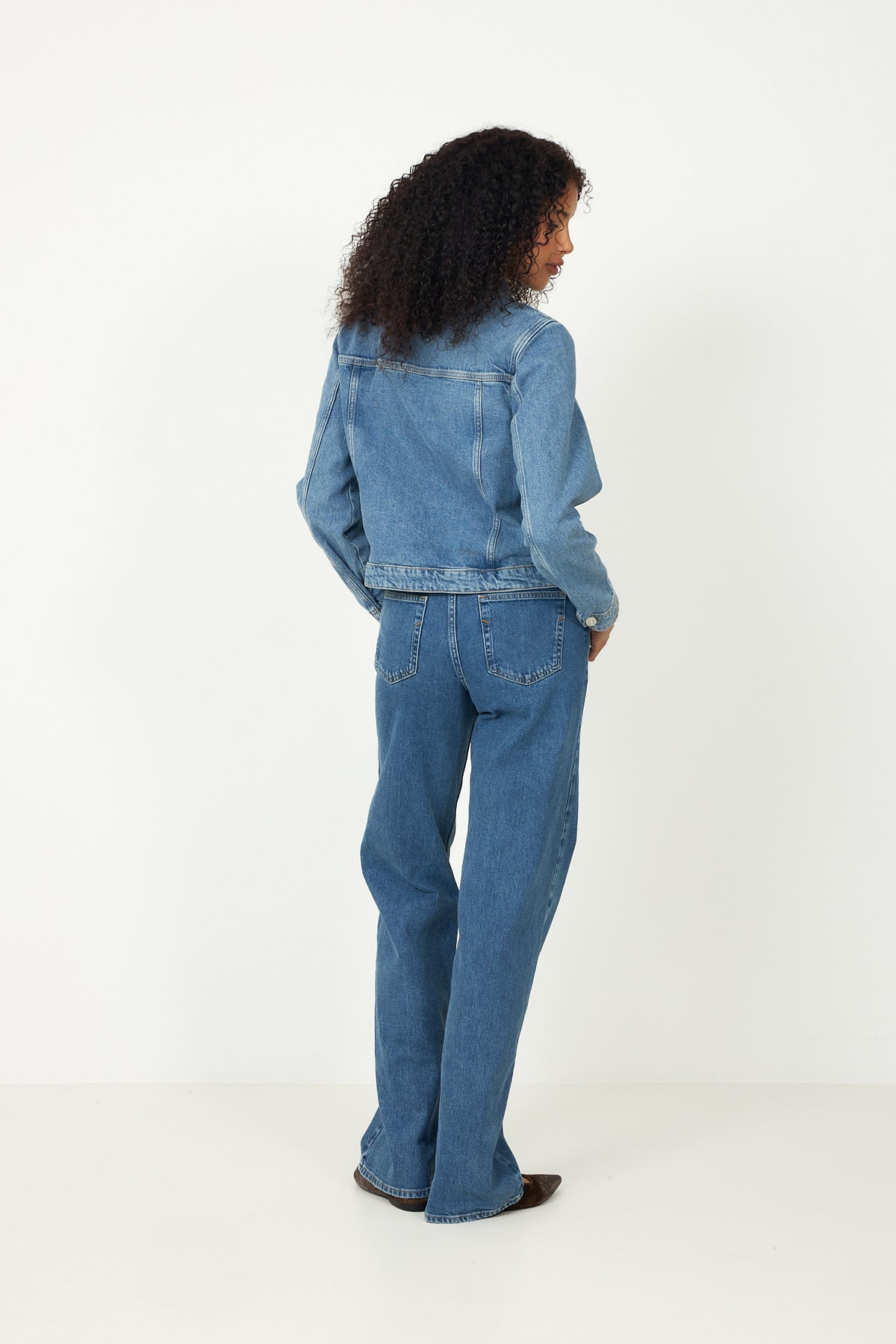 Wide Bea-Kori Hw Jeans - Medium Blue Denim