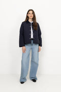 Anne Quilt Solid Jacket - Navy
