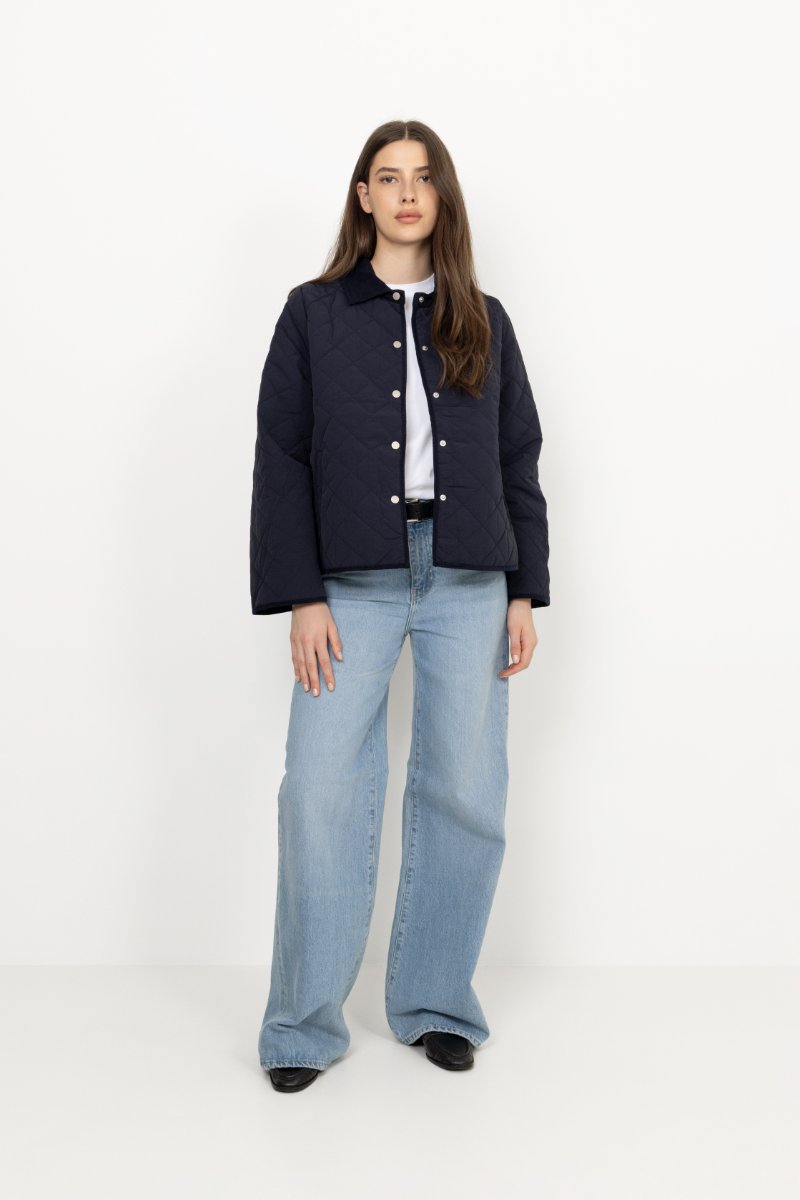 Anne Quilt Solid Jacket - Navy