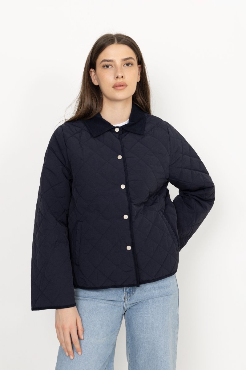 Anne Quilt Solid Jacket - Navy