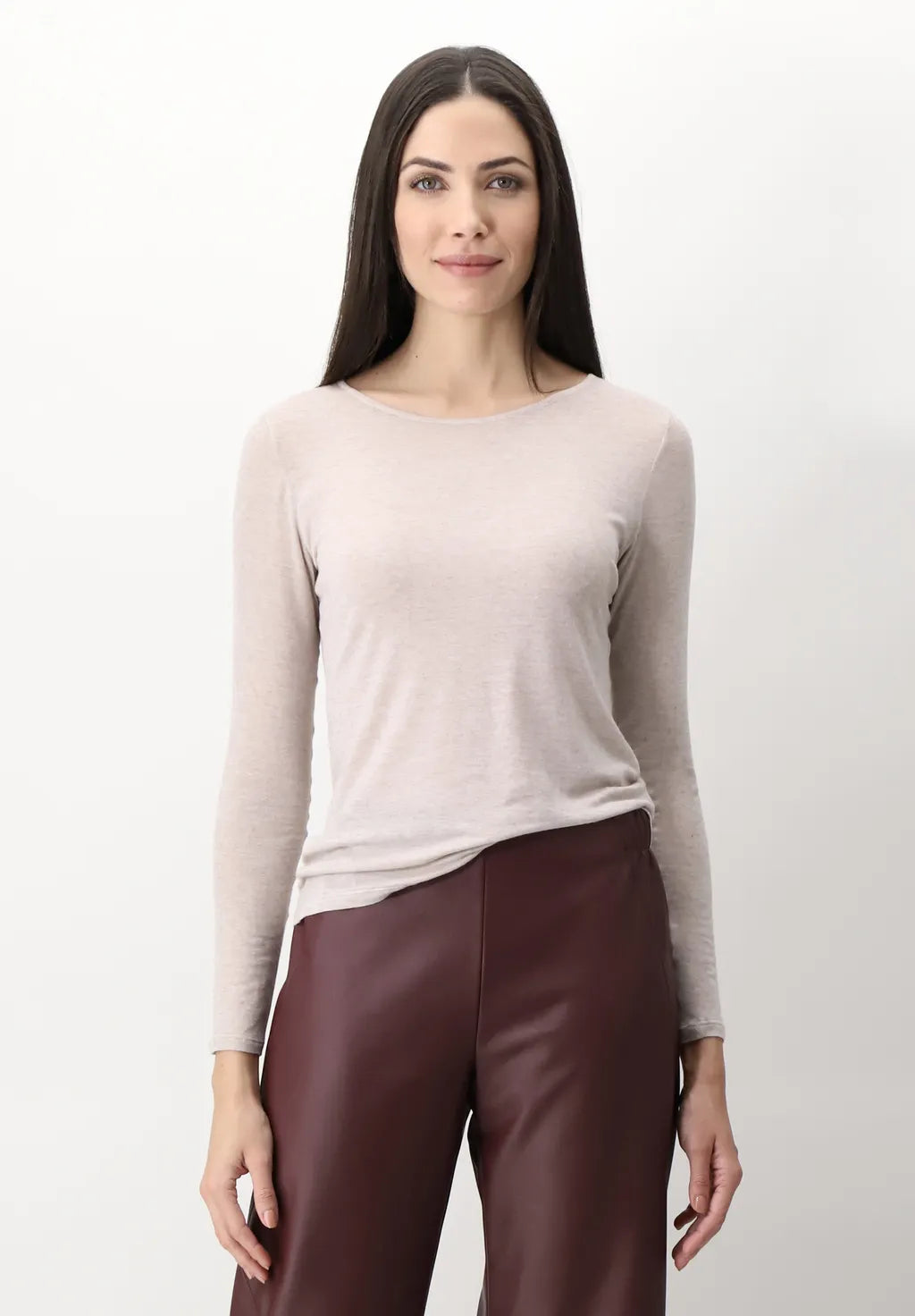 Perfect Line Cashmere Long Sleeve - Beige