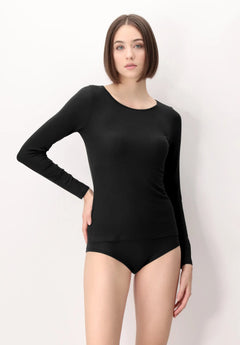 Perfect Line Cashmere Long Sleeve - Black
