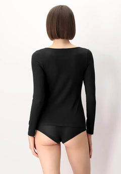 Perfect Line Cashmere Long Sleeve - Black