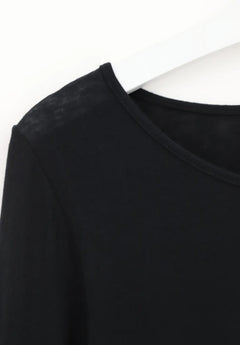 Perfect Line Cashmere Long Sleeve - Black