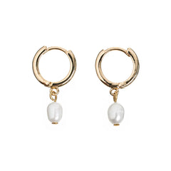 Pearl Necklace And Earrings Gift Set - Gold