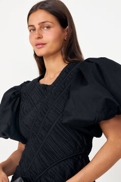Wisteria Midi Dress - Black