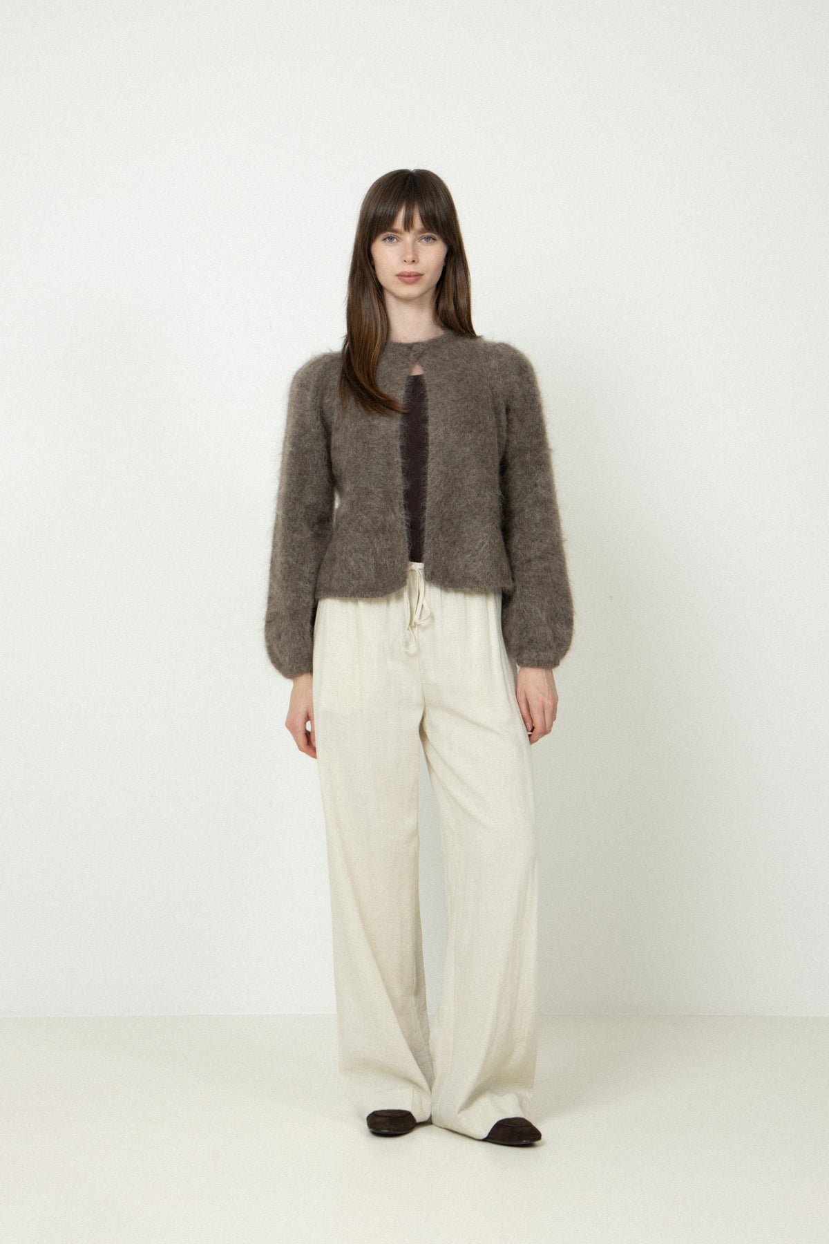 Amelia Chunky Cardigan - Brown