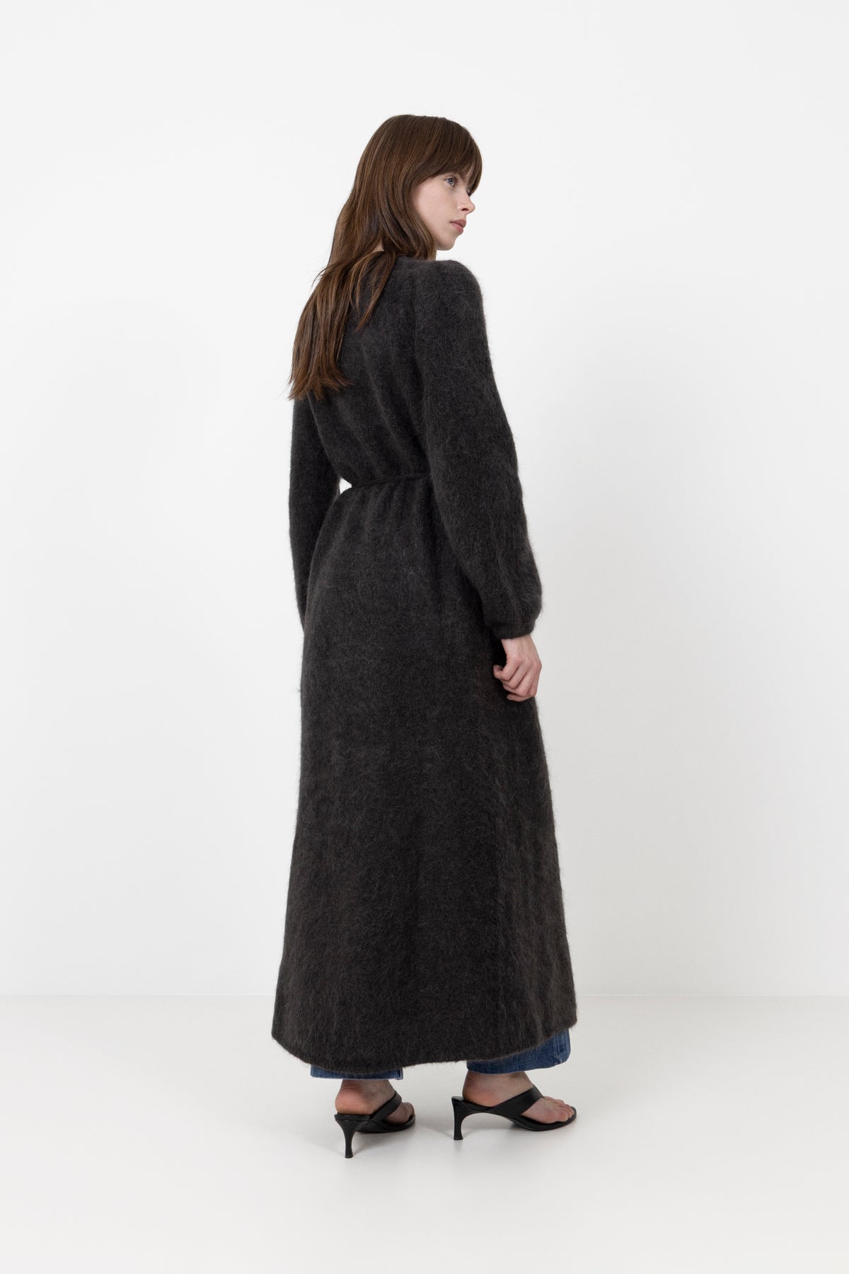 Olivia Chunky Cardigan - Dark Brown