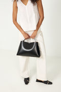 Stella Medium Leather Bag - Black