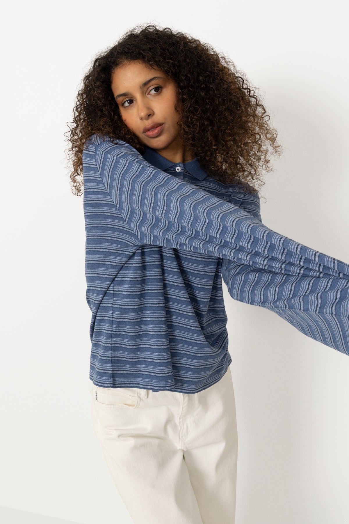 Sunny Polo - Blue Stripe