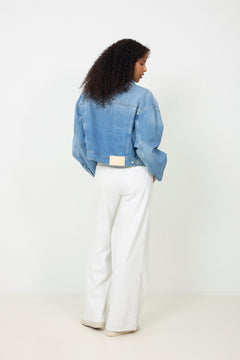 W Cropped Denim Jacket - Lt. Blue