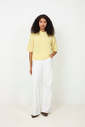 Kae Ss Knit Cardigan - Light Yellow