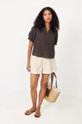 Odesa Linen Blouse - Dark Brown