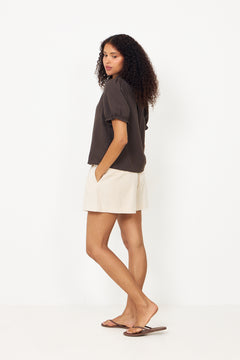 Odesa Linen Blouse - Dark Brown
