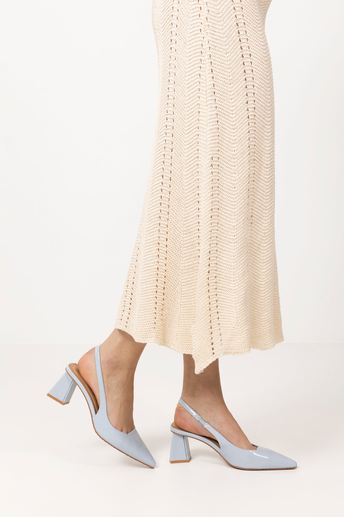 Biamaralyn Slingback Patent - Sky Blue