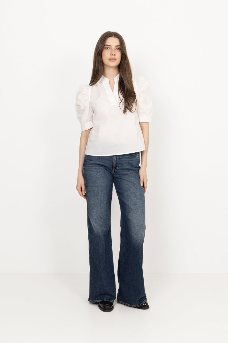 Roella Poplin Blouse - White