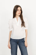 Roella Poplin Blouse - White