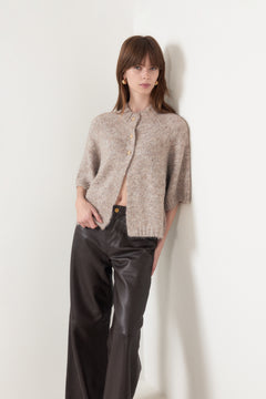 Benuta Fluffy Knit Cardigan - Beige Melange