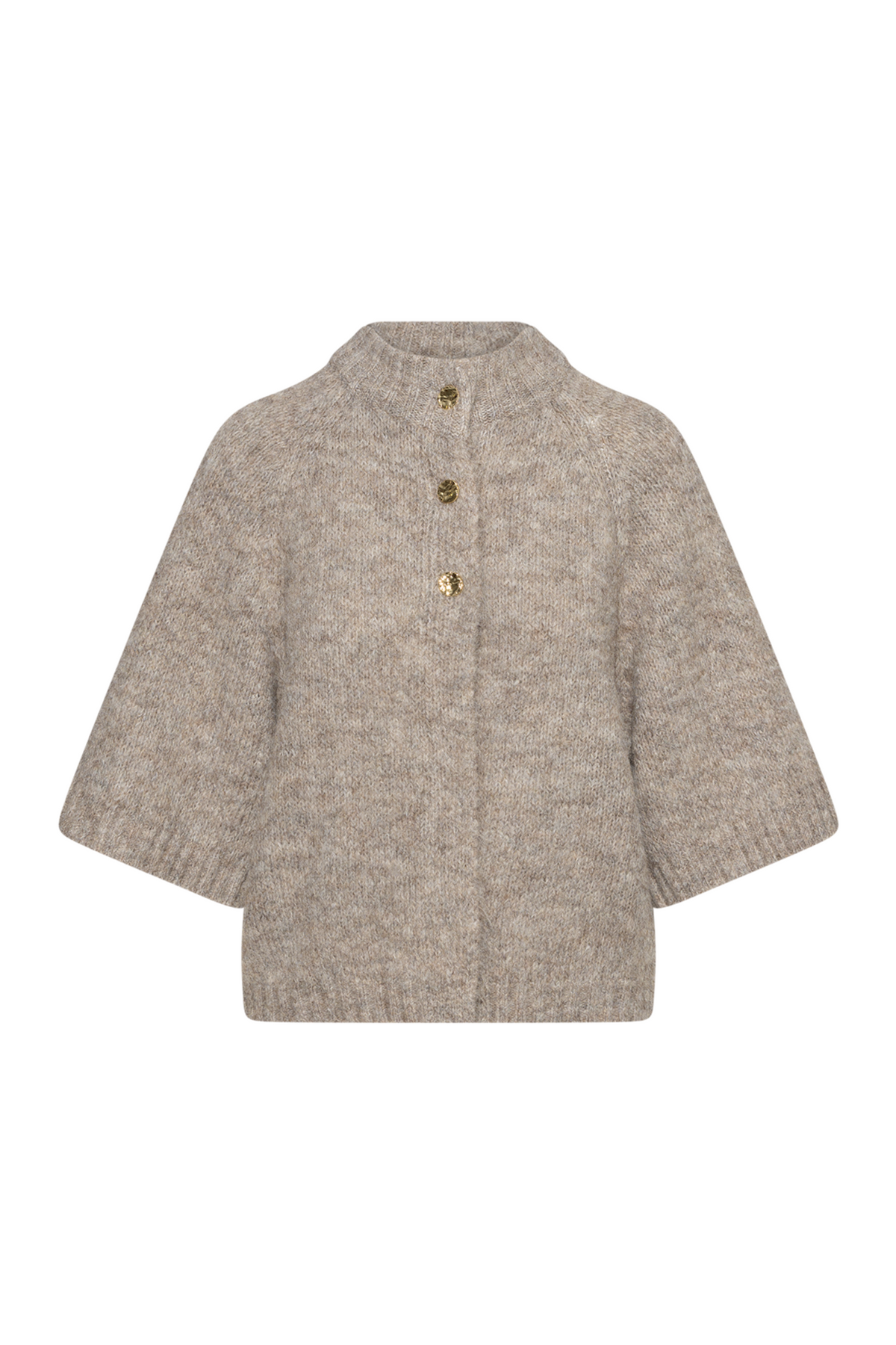 Benuta Fluffy Knit Cardigan - Beige Melange