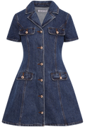 Denim Mini Dress - Blue