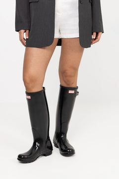 Womens Original Tall Gloss Boot - Black