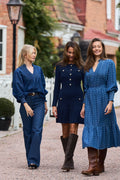 Emma Denim Solid Blouse - Blue
