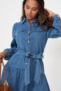 Vagna Denim Dress - Blue