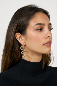 Skinny Viper Earrings - Gold