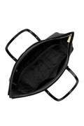 Quinn Large Pebbled Leather Tote Bag - Black