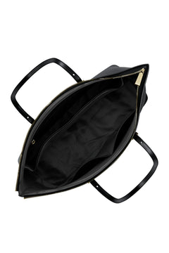 Quinn Large Pebbled Leather Tote Bag - Black