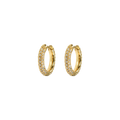 Small Stone Covered Hoops - White
