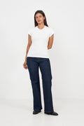 Valeria Rib Tee - Natural White