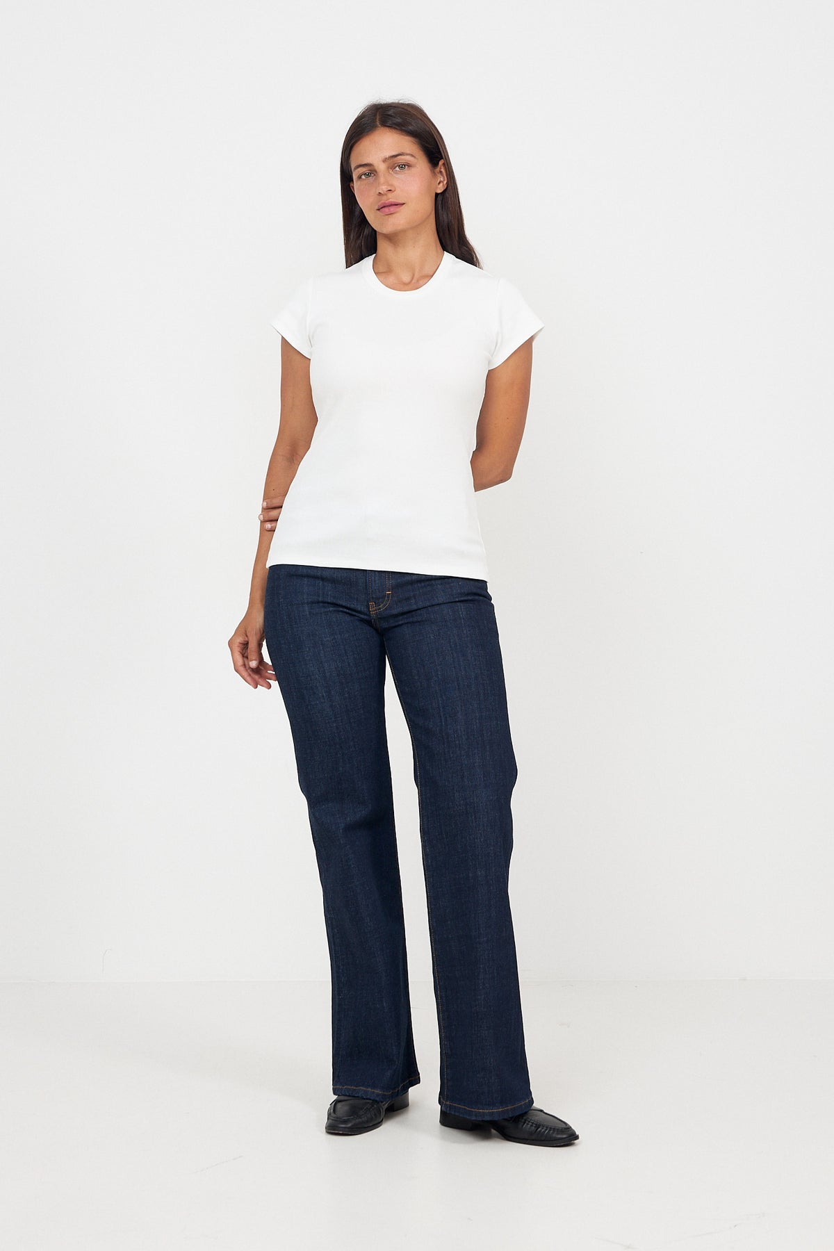 Valeria Rib Tee - Natural White
