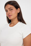 Valeria Rib Tee - Natural White