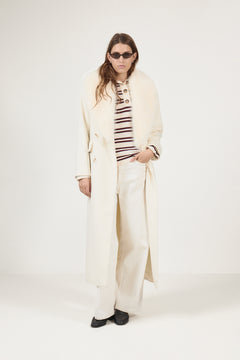Isabella Wool Maxi Coat - Creme