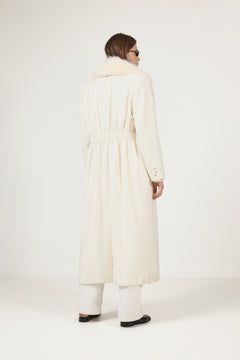 Isabella Wool Maxi Coat - Creme
